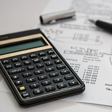 calculator and financial information